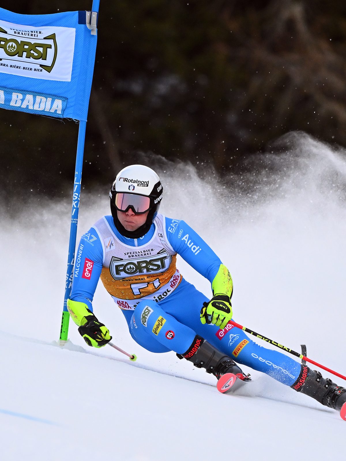 Davide Seppi im Riesenslalom beim Europacup in Alta Badia